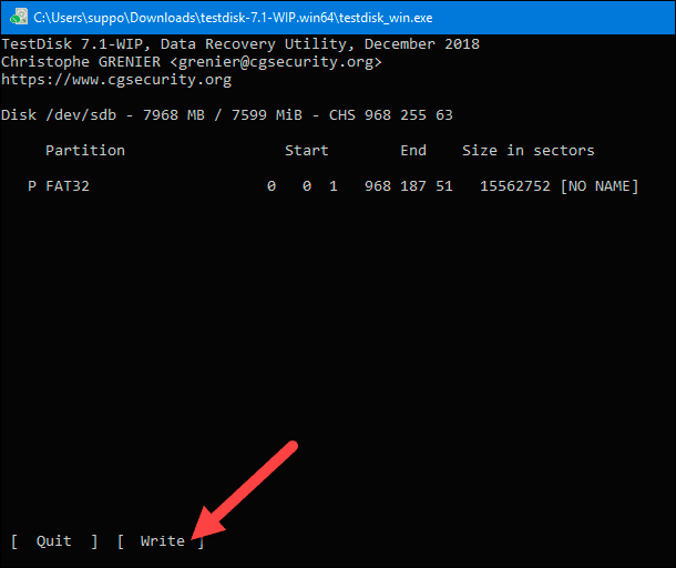 testdisk analyse cylinder