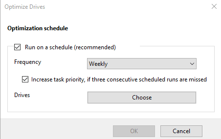 Optimization Schedule