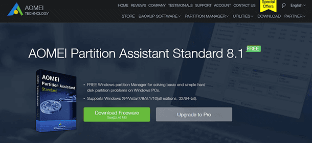 AOMEI Partition Assistant Standard