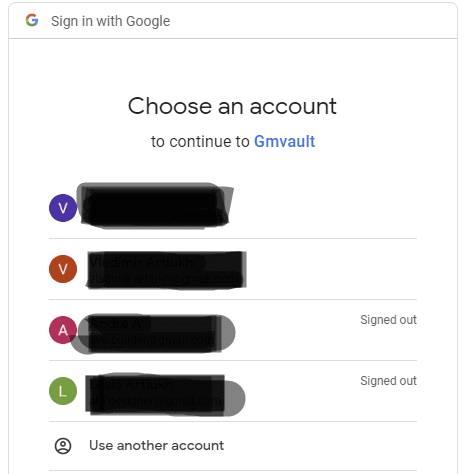 GMvault. Select your Gmail account and sign in