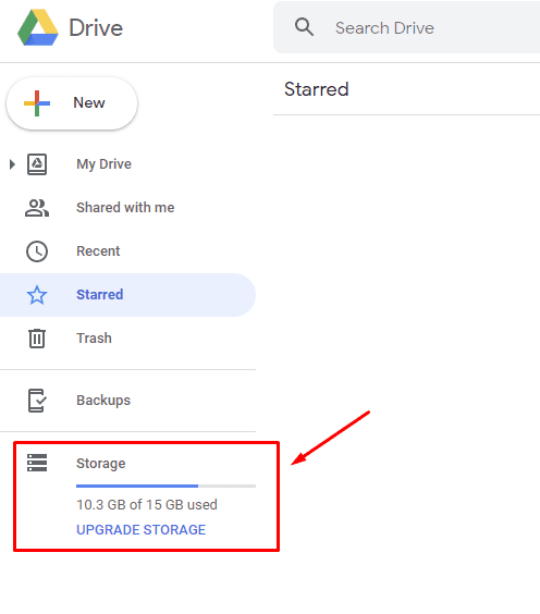 Google Drive. Storage