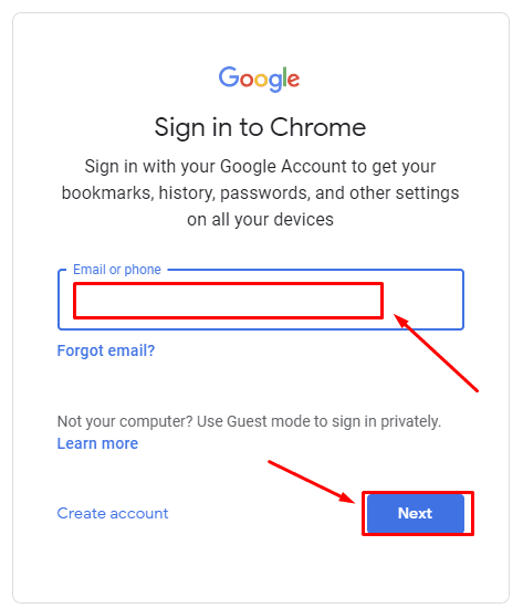 Sign in to Chrome