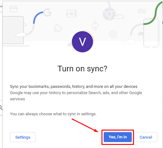 Google Chrome. Turn on sync