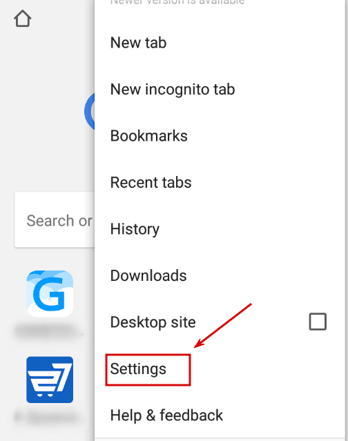 Google Chrome App Settings