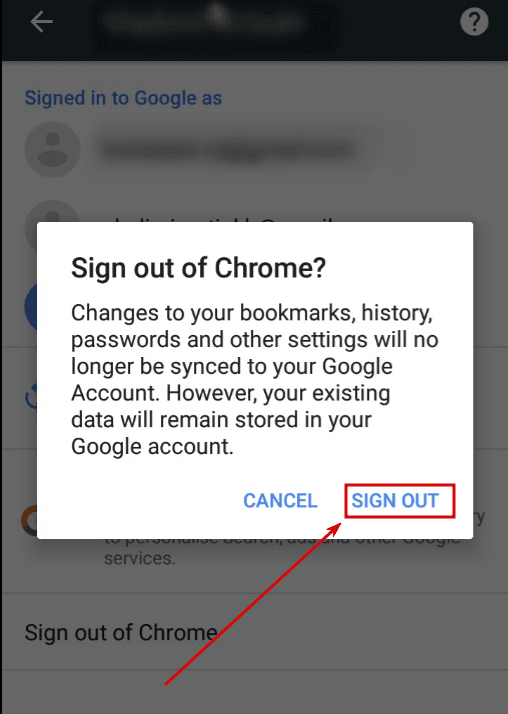 interaction google chrome sign in on android and pc