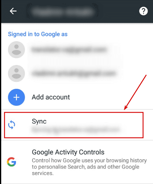 Google Chrome App. Sync