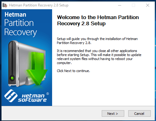 Hetman Partition Recovery. Welcome