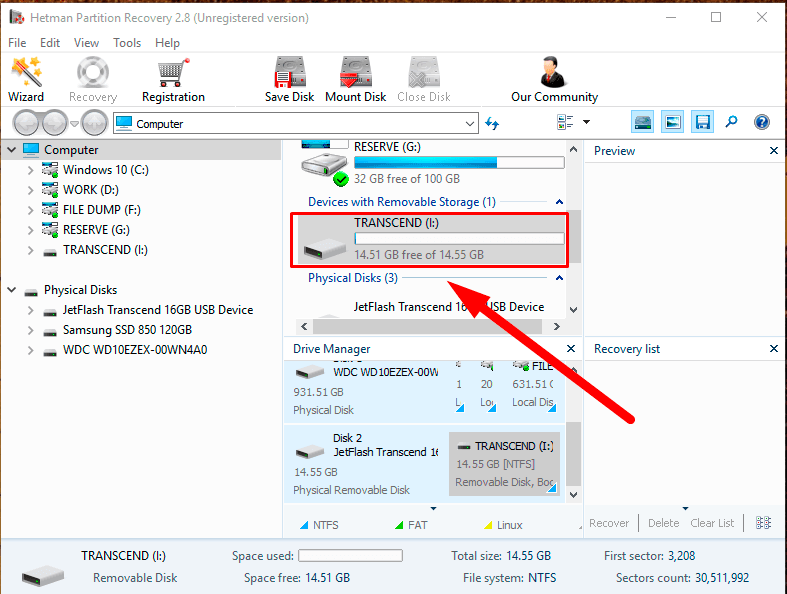 Hetman Partition Recovery. All storage devices