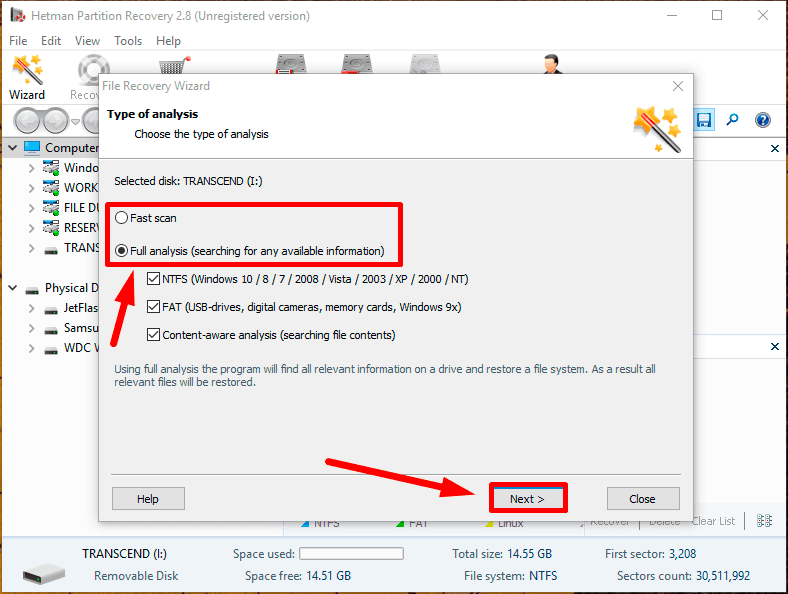 Hetman Partition Recovery. Full analysis