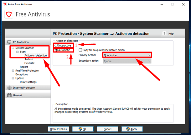 Avira. System Scanner