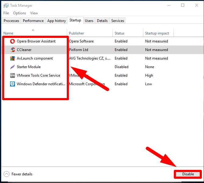 Task Manager. Disable