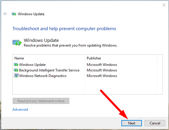 Windows Update Troubleshooter