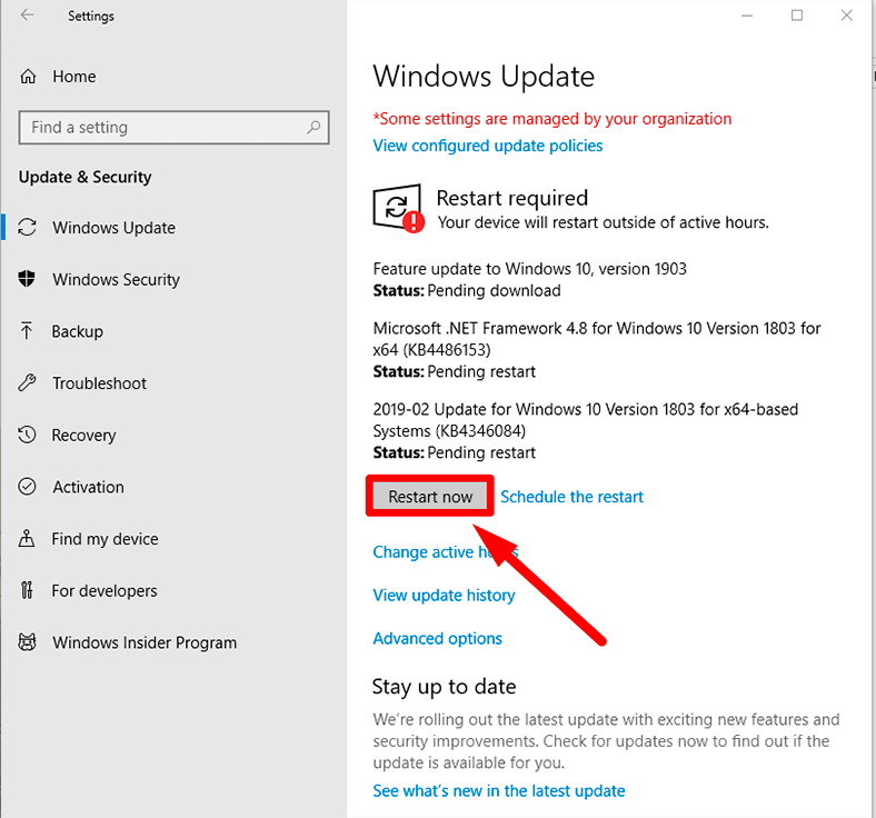 windows 10 how to shutdown without updating