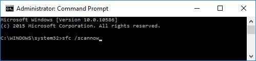 Command Prompt: sfc /scannow