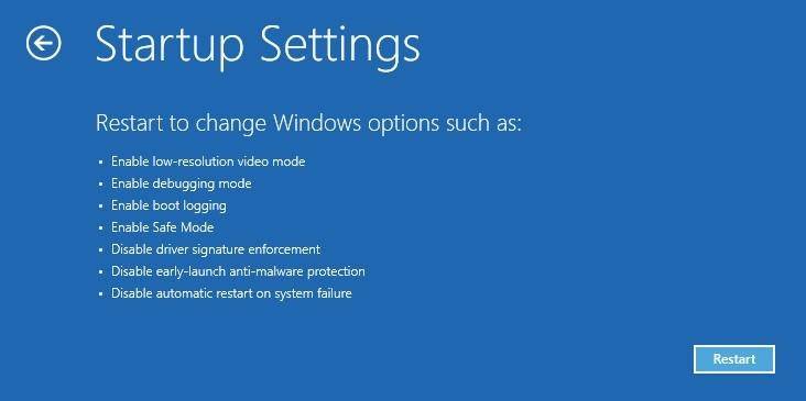 Windows 10 Restore Mode Enable Safe Mode