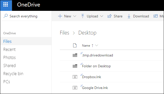 OneDrive main storage folder