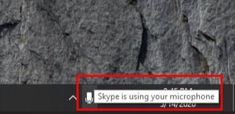 Taskbar pop-up notification