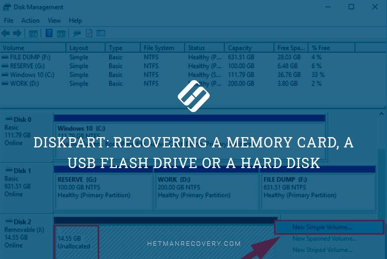 Diskpart: Recovering a Memory Card, a USB Flash Drive or a Hard Disk