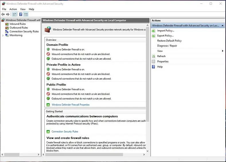 Windows Firewall Block Access To The Internet Inbound And Outbound Traffic