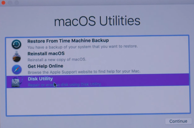 Asistente del sistema macOS