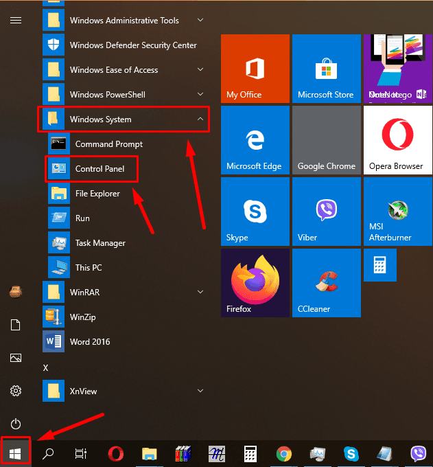 Inicio- Menú inicial de Windows
