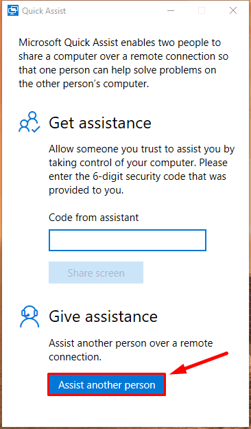 Assist another person