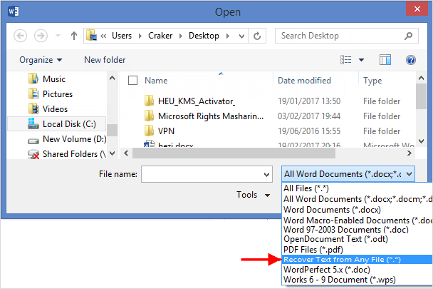 word 2016 cannot start the converter wpft632