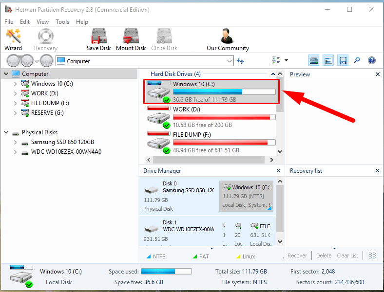 Hetman Partition Recovery