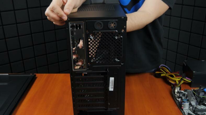 The case and power supply unit