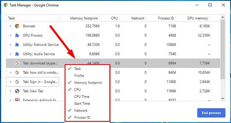 Using the Chrome Task Manager to Find In-Browser Miners