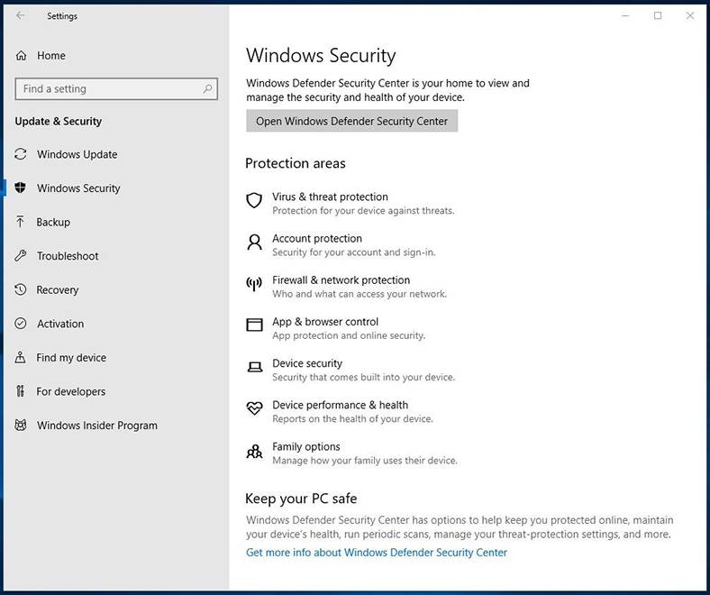 microsoft windows defender definitions update