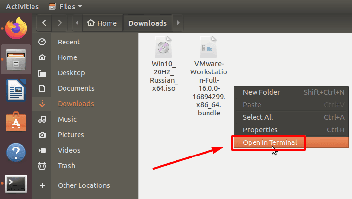 Ejecute el archivo de instalación en el terminal Ubuntu