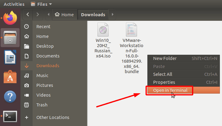 Execute o arquivo de instalação no terminal Ubuntu