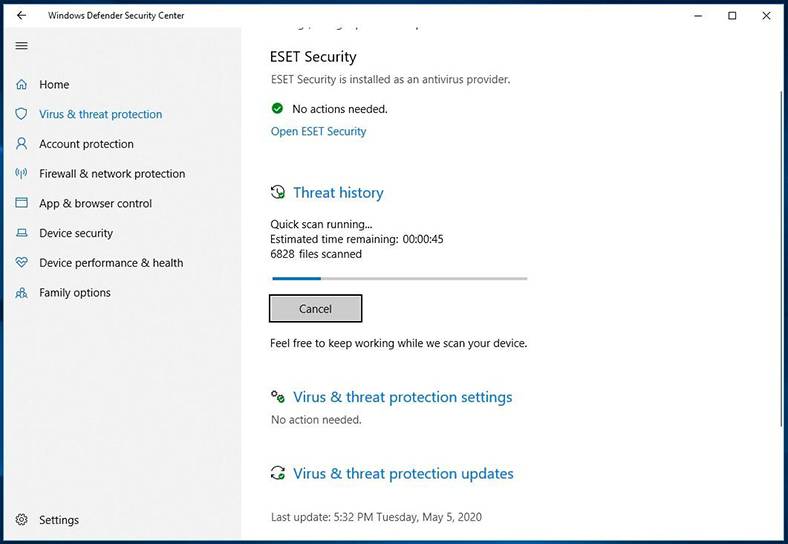 Windows Defender Security Center