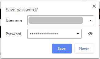 Save a login for a website where the username and password are on