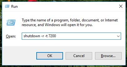 stop shutdown timer windows 10