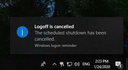 wndows shutdown timer