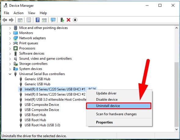 bluetooth usb host controller device manager