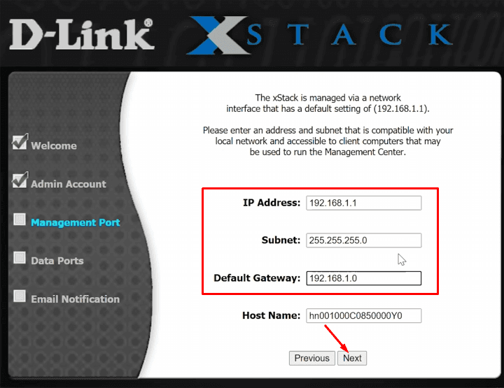 Configurações de interface