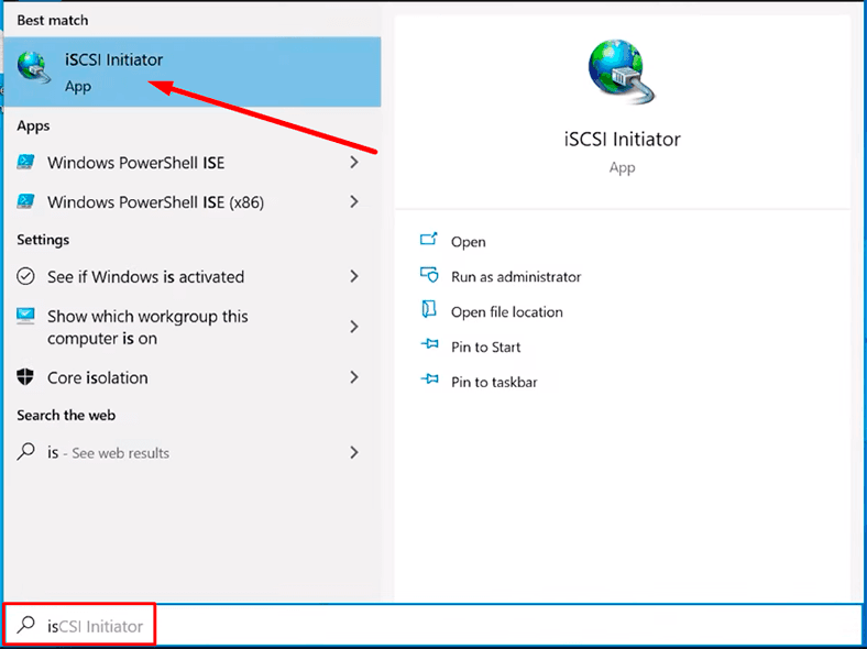 Configuring iSCSI initiator