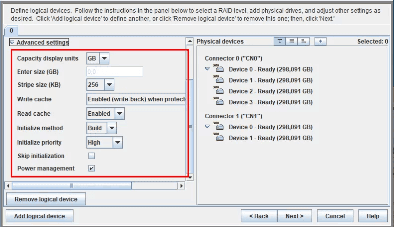 Type in main properties