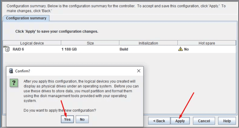 Confirm and save the data