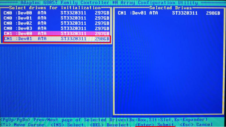 The new drives need to be initialized