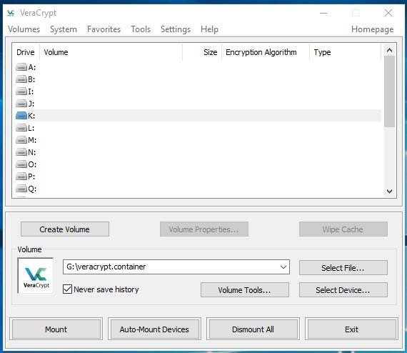 veracrypt traveler disk