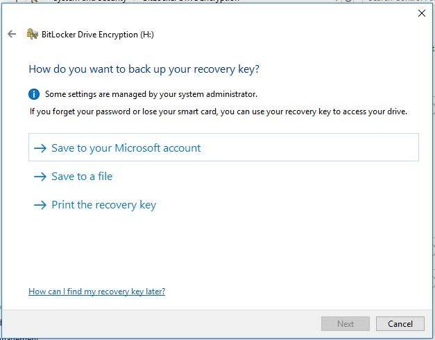 bitlocker download to protect external hard disk