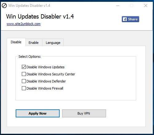 Win Updates Disabler