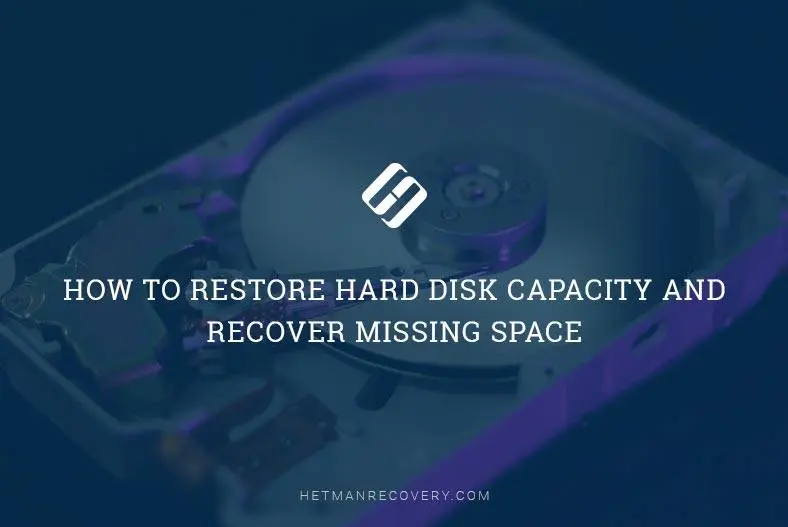 Antagelser, antagelser. Gætte En god ven Muldyr How to Restore Hard Disk Capacity and Recover Missing Space
