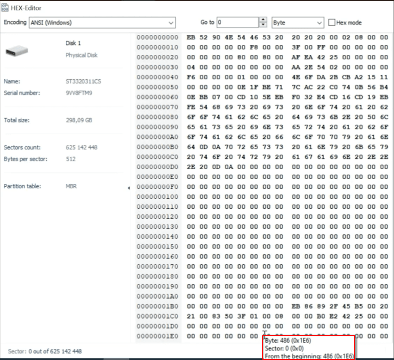 Convertir el valor HEX en decimal, utilizando una calculadora