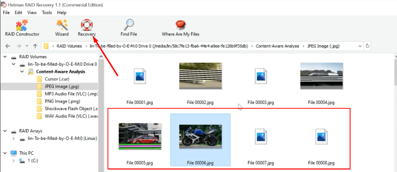 The scan result – Save the necessary files