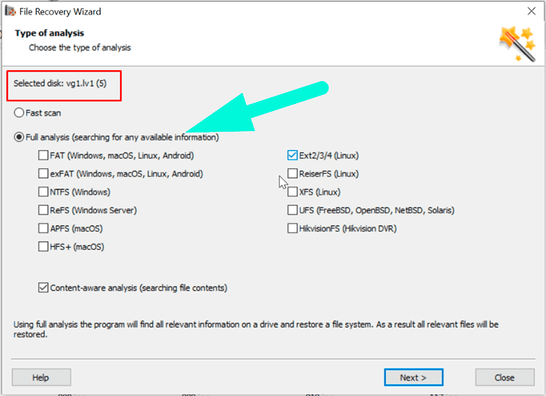 Verificação completa do Hetman Partition Recovery